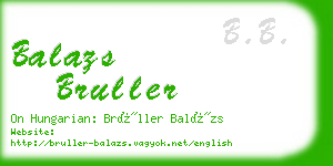 balazs bruller business card